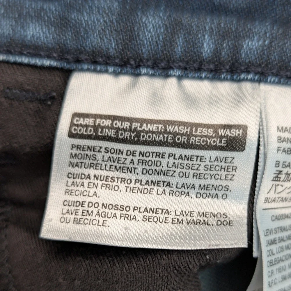 Levi's Jeans Men's 34x28 Blue Straight Slim Dark Wash Zip Fly Western Streetwear